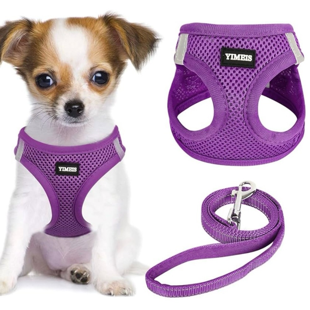 YIMEIS Dog Harness and Leash Set - Purple
